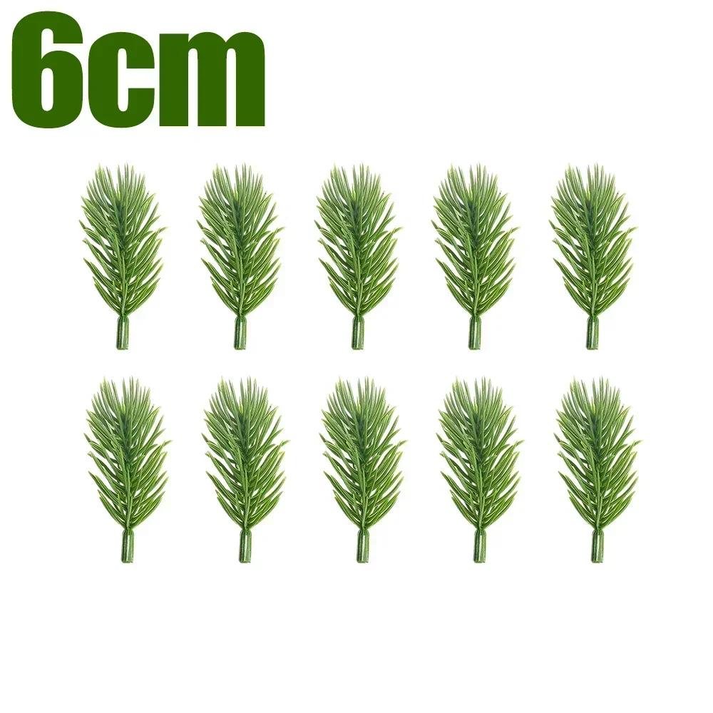 

6-12 см Искусственные сосновые иголки Рождественское украшение Искусственные растения Ветки Зеленые сосновые листья DIY Украшение для рождественского венка Подарки 10PCS