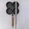 Four Cup Cast Iron Egg Frying Pan Nonstick Design for Breakfast Suitable for Gas and Induction Cooktops