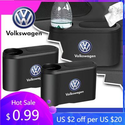 2026 Quente Para Volkswagen VW Can Emblema Automotivo Lixeira Compartimento de Armazenamento Lixo Acessórios de Carro Para Volkswagen CC Polo Golf 4 5 6 7 MK7