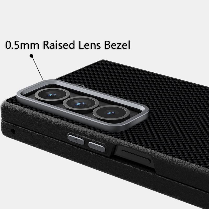 Luksusowe etui z włókna węglowego z magnetycznym zamknięciem typu flip, składane, na telefon Samsung Galaxy Z Fold 7 6, metalowa ochrona obiektywu, odporne na wstrząsy