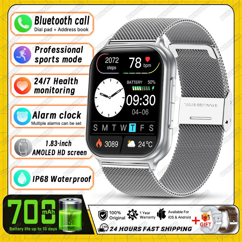 New Bip 6 Pro Sports Smart Watch Men IP68 Waterproof Built-in 24H Heart Rate GPS Track 700 mAh Battery Smart BT Call Watch Women