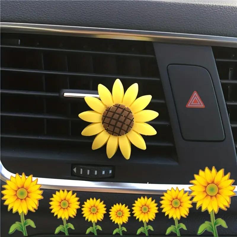 2pcs Car Fashion Multiflora Sunflower Car Air Outlet Fragrant Perfume Clip Air Freshener Diffuser For Women Interior Vent Clip Air Fresheners 2