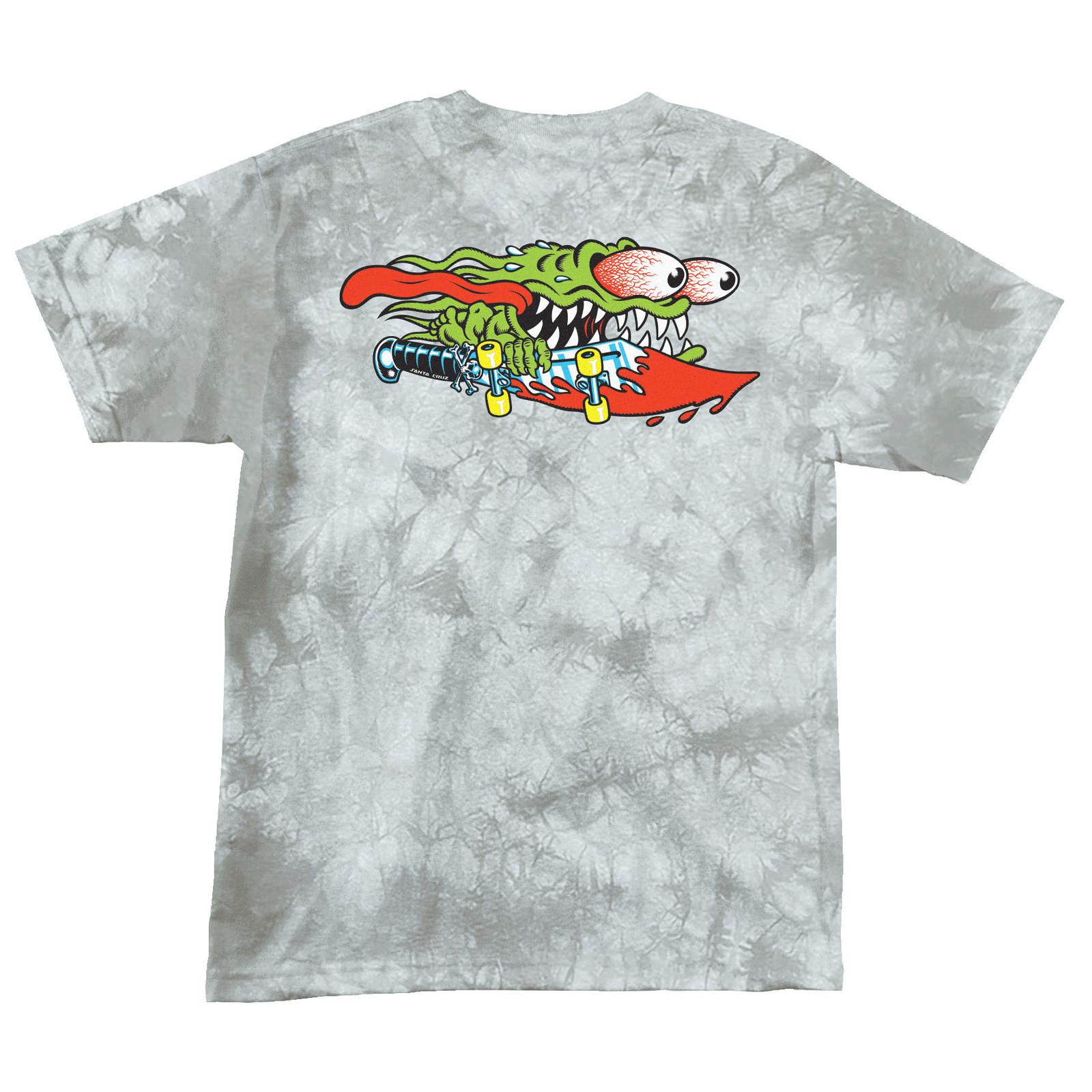 New Santa Cruz Skateboards Shirt Meek Slasher Crystal Wash Silver XXXL