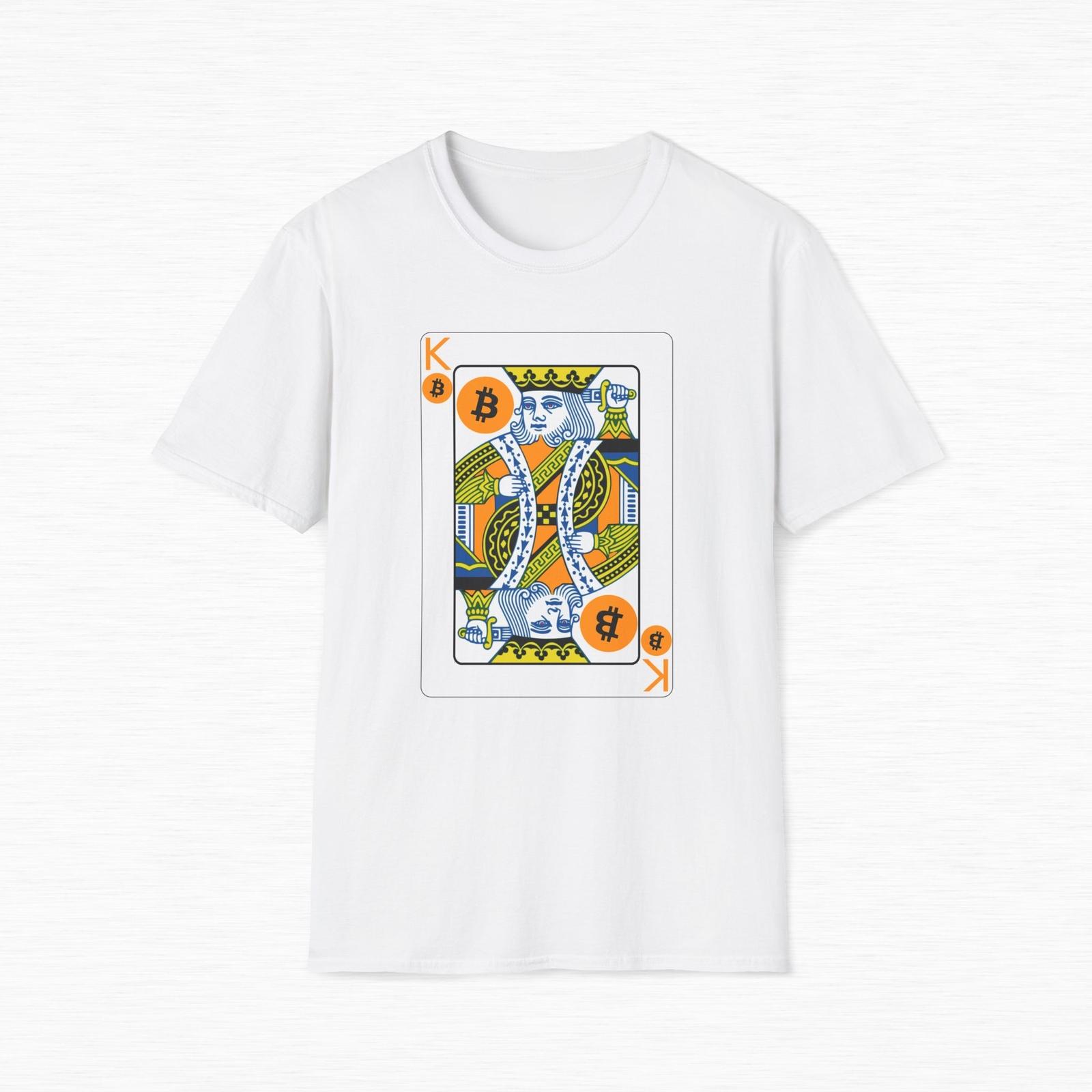 King of Bitcoin Card T-Shirt (BTC, Crypto, Invest, HODL) S
