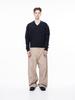 Chaenseseunoi Dense Cable V-Neck Kint - Navy /M243Tp07Ny