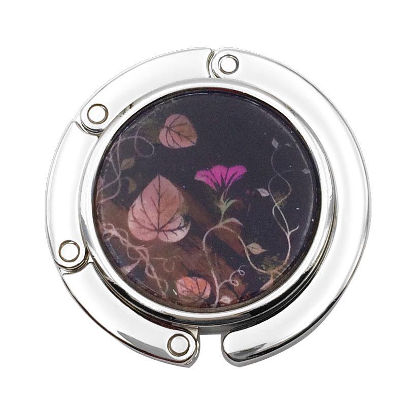 Kreativer runder Muschel Falt-Handtaschenhaken - Flacher Clip Aufhänger für Tischkante Taschenzubehör