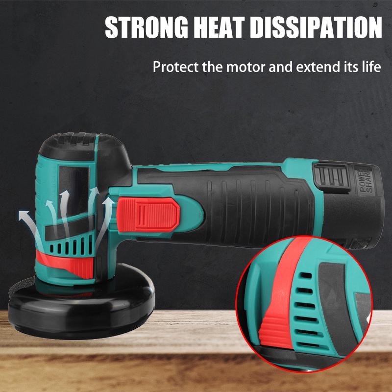 2500W Mini Brushless Angle Grinder with Rechargeable Lithium Battery Cordless Polishing Machine Diamond Cutter
