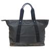 Used Tote Bag Weekend Tote F70832 Signature PVC Coated Canvas Black Green System Camouflage