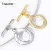Wholesale 18K Gold Plated Brass Round OT Toggle Clasps Connector For DIY Bracelet Necklace Making Findings