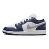 Νέα Air Jordan 1 Αντιολισθητικά Απορρόφηση Κραδασμών Ανθεκτικά στη Φθορά Χαμηλά Παιδικά Παπούτσια Μπάσκετ Γκρι Μπλε Εφηβικά 553560-141