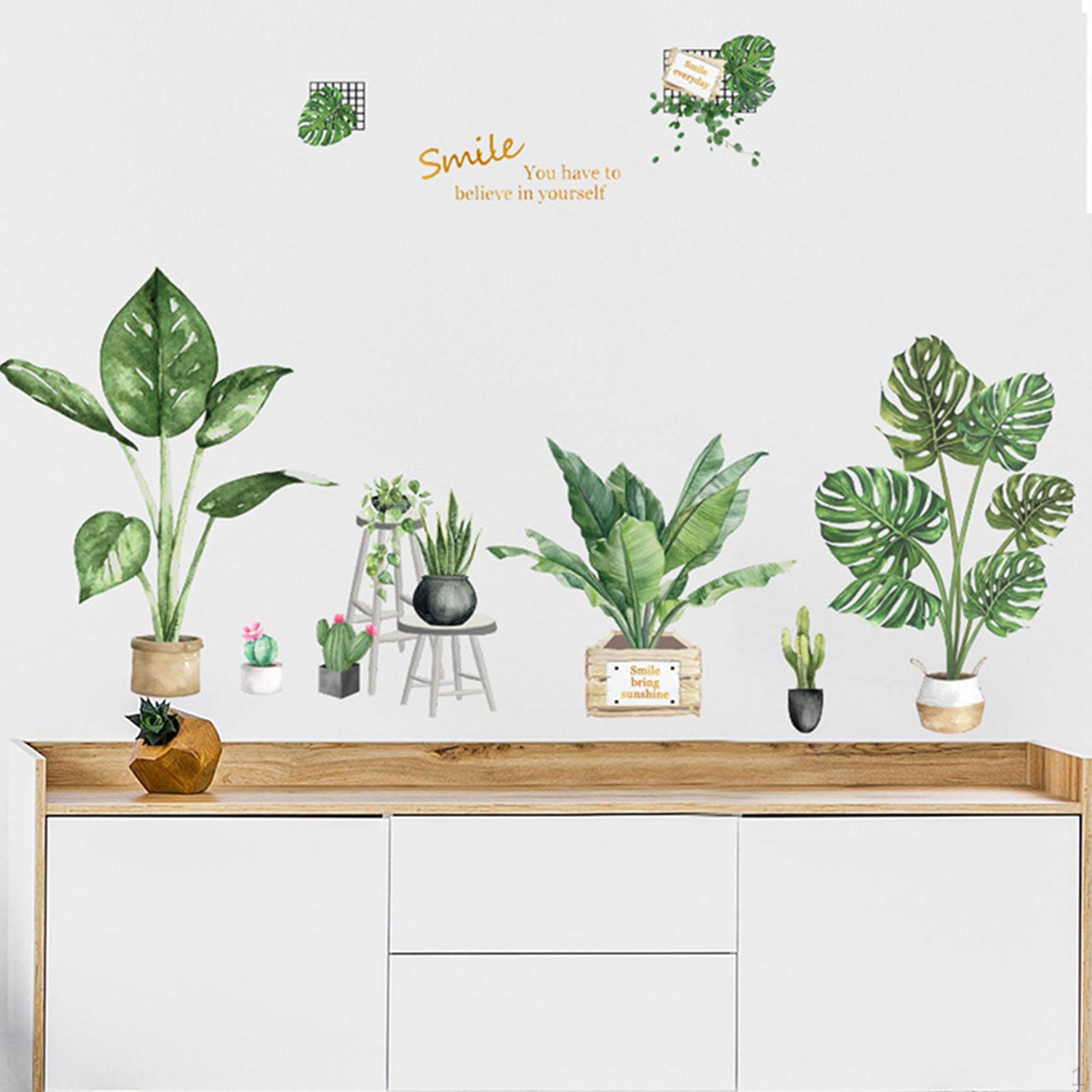 

Ботанические настенные наклейки для дома, съемные наклейки для класса и спальни Style C