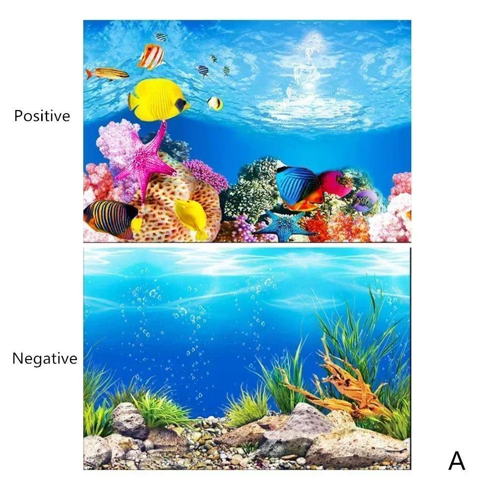 Decor Fundal Acvariu cu Plantă Oceanică 3D Aquascape Autocolant Poster Acvariu Pictură Aquascape Accesorii acvariu