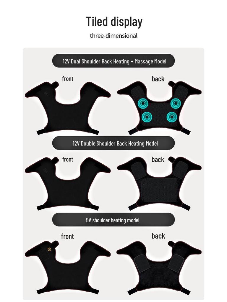 Rechargeable Electric Shoulder Heating Pad for Cervical Relief & Physiotherapy Shawl