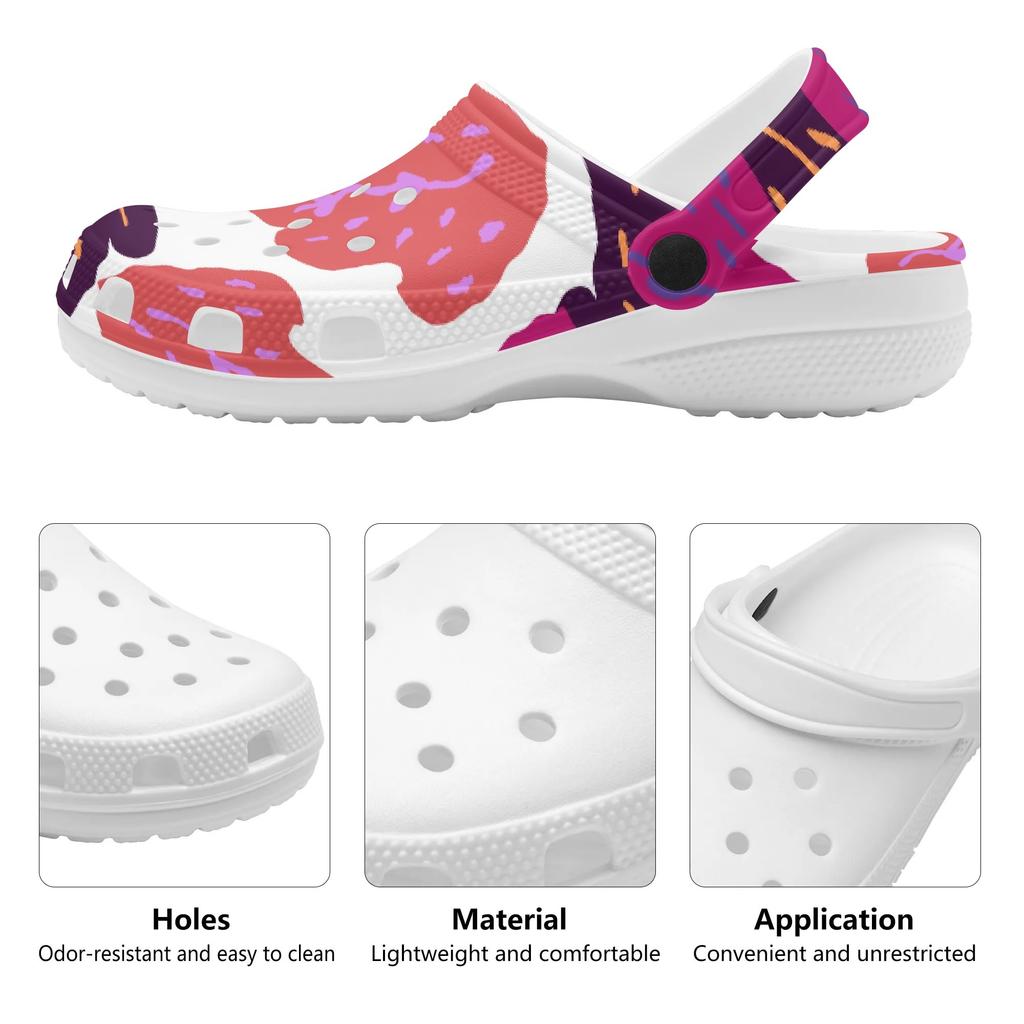 Casual Printed EVA Clogs Women Men Flexible Lightweight Slip On Casual Shoes Comfortable Summer Sandals Lightweight Daily Wear