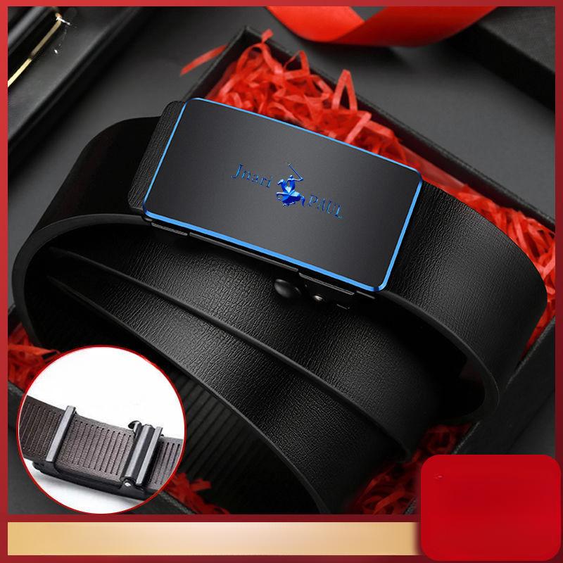 Men's Belt  Fashionable Casual Automatic Buckle Belt  Young People's Personalized Trendy Inner Wear Cowhide Belt  Trendy