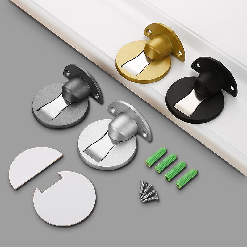 Adjustable Punch-free Magnetic Door Stopper Windproof Door Holder Safety Anti-collision for Kids Room Home Use