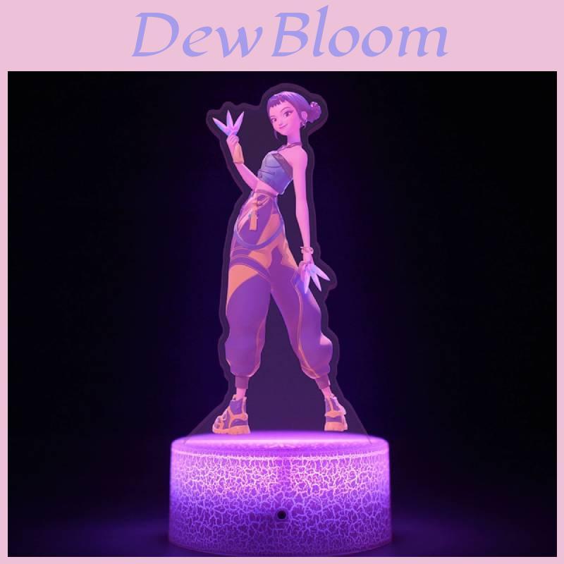 Kpop Demon Hunters 3d Acrylic Night Light With Remote Control For Collectors Fans