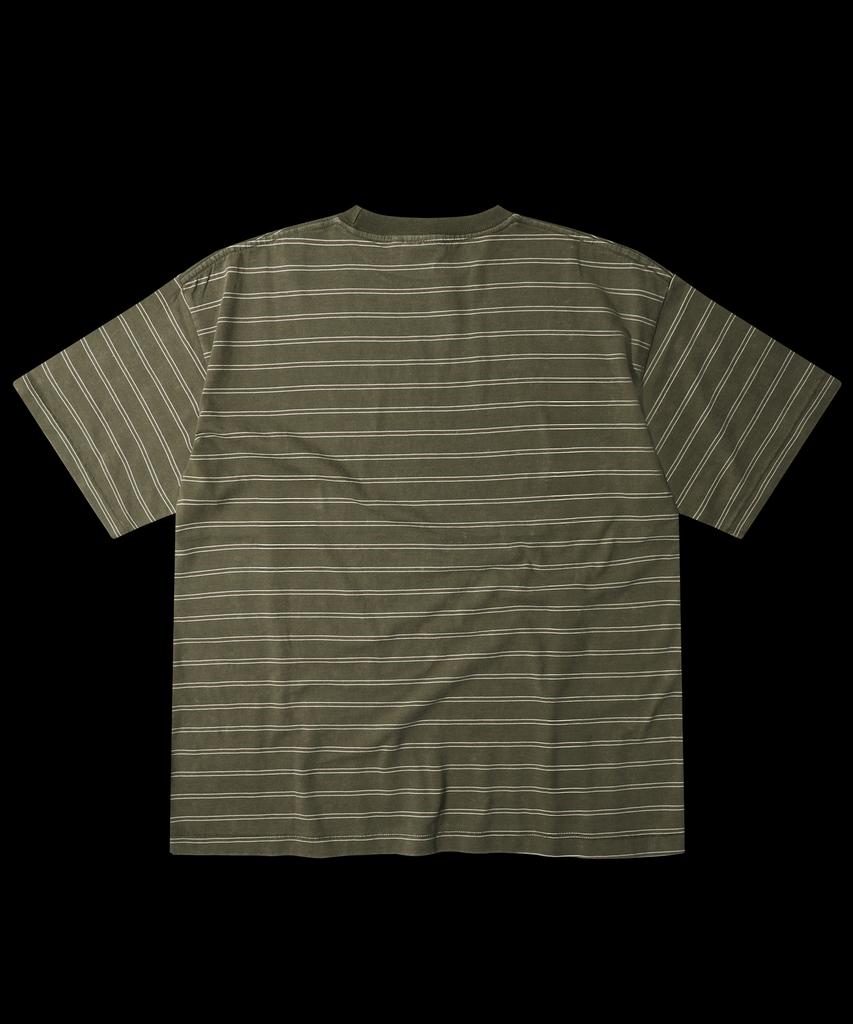 RAR Vintage Striped Border Tee_Olive