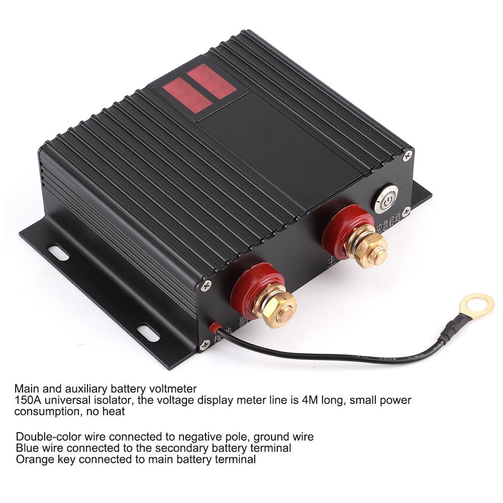 12V-24V 150A Automotive Dual Batteries Isolator Power Battery Protector with LED Indicator for Car R