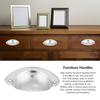 Metal Drawer Cabinet Furniture Knob Antique Shell Pull Handle Handware Fitting (Silver)