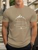 Fashionable Bicycle Hiking Pattern Printed T-shirts Casual Loose Short Sleeved Tops Sports Summer Men's Sports Round Neck Clothing