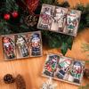 Wooden Christmas Nutcracker Ornament Colorful Printed Hanging Decor for Tree Decoration Gift Wall Decoration