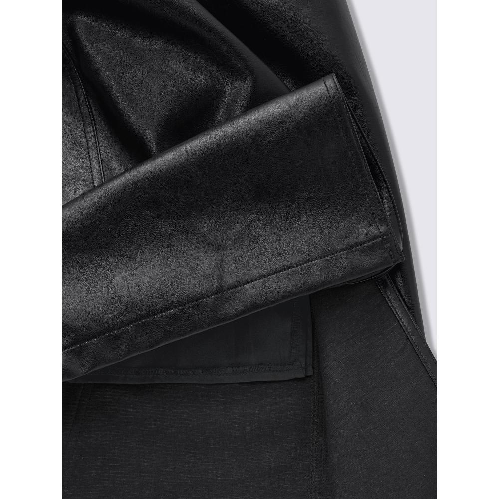 Gu By Uniqlo Faux Leather Pencil Skirt