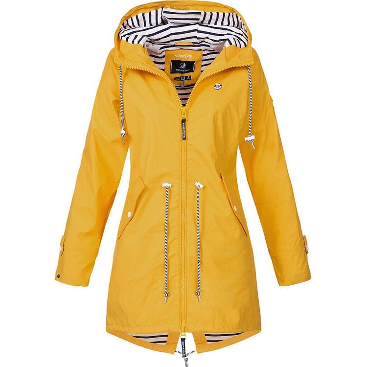 

2024 Women s Three-in-One Outdoor Jacket with Drawstring Waist & Hood L жёлтый