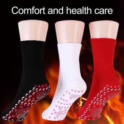 1 Pair Winter Heated Socks Particle Sole Massage Promote Circulation Self-heating Socks