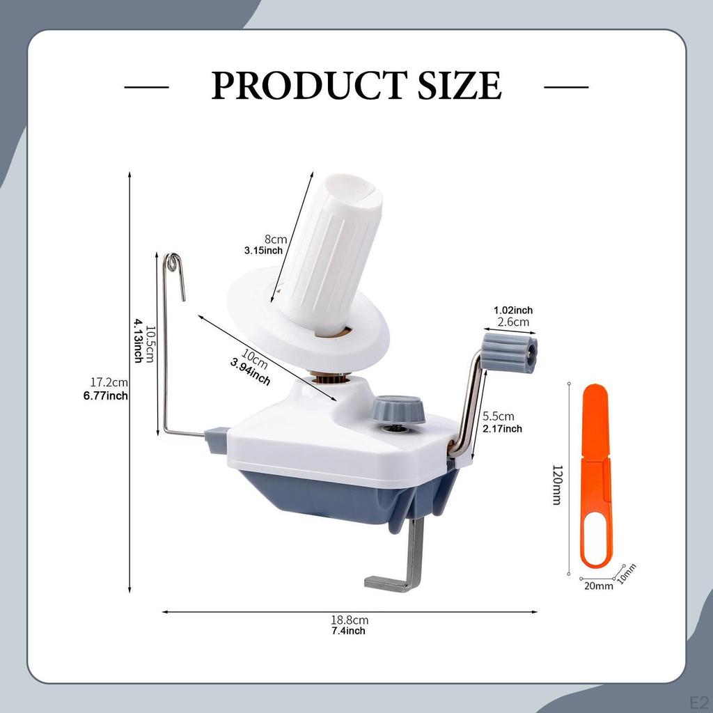 Yarn Winder Ball Portable Household Easy To Use Hand Cranked Winding Device for Knitting