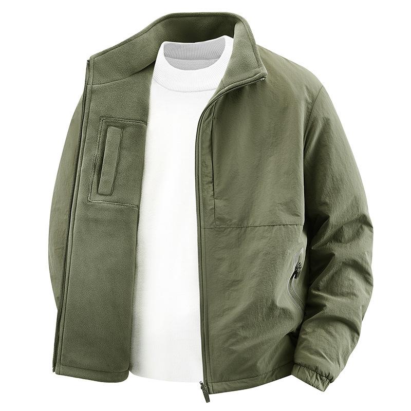 

Autumn and Winter Velvet Jacket Men s New Outdoor Sports Casual Jacket 5XL