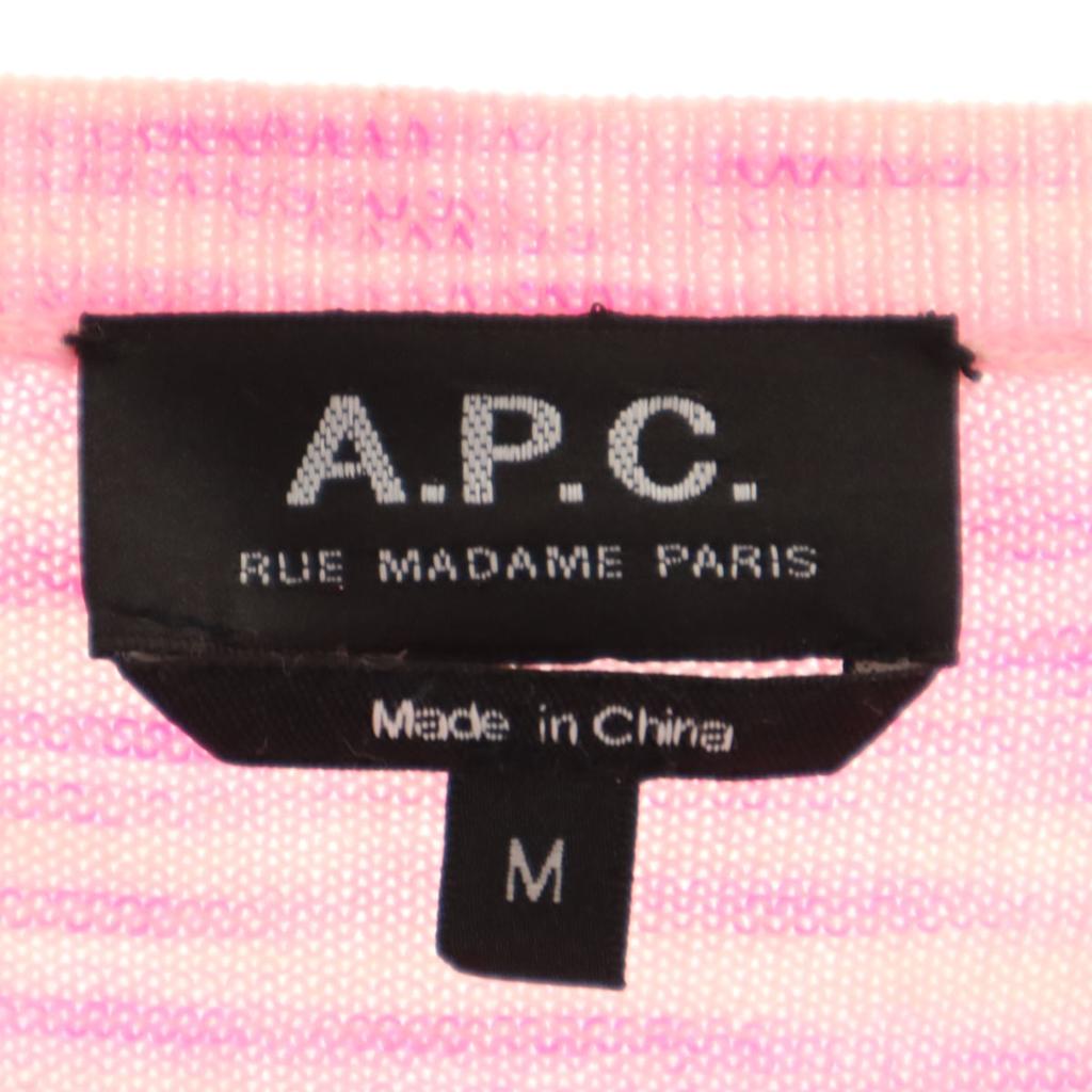 A.P.C. Long Sleeve Knit Cardigan M Pink Women Used