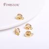 18K Gold Plated Zircon-Set Pendant Bail with Open/Closed Ring Connector For DIY Jewelry Making Supplies Accessories Wholesale