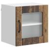 Wall Mounted Glass Cabinet LUCCA Rustic Wood Look 40 X 31 X 40 Cm Particleboard