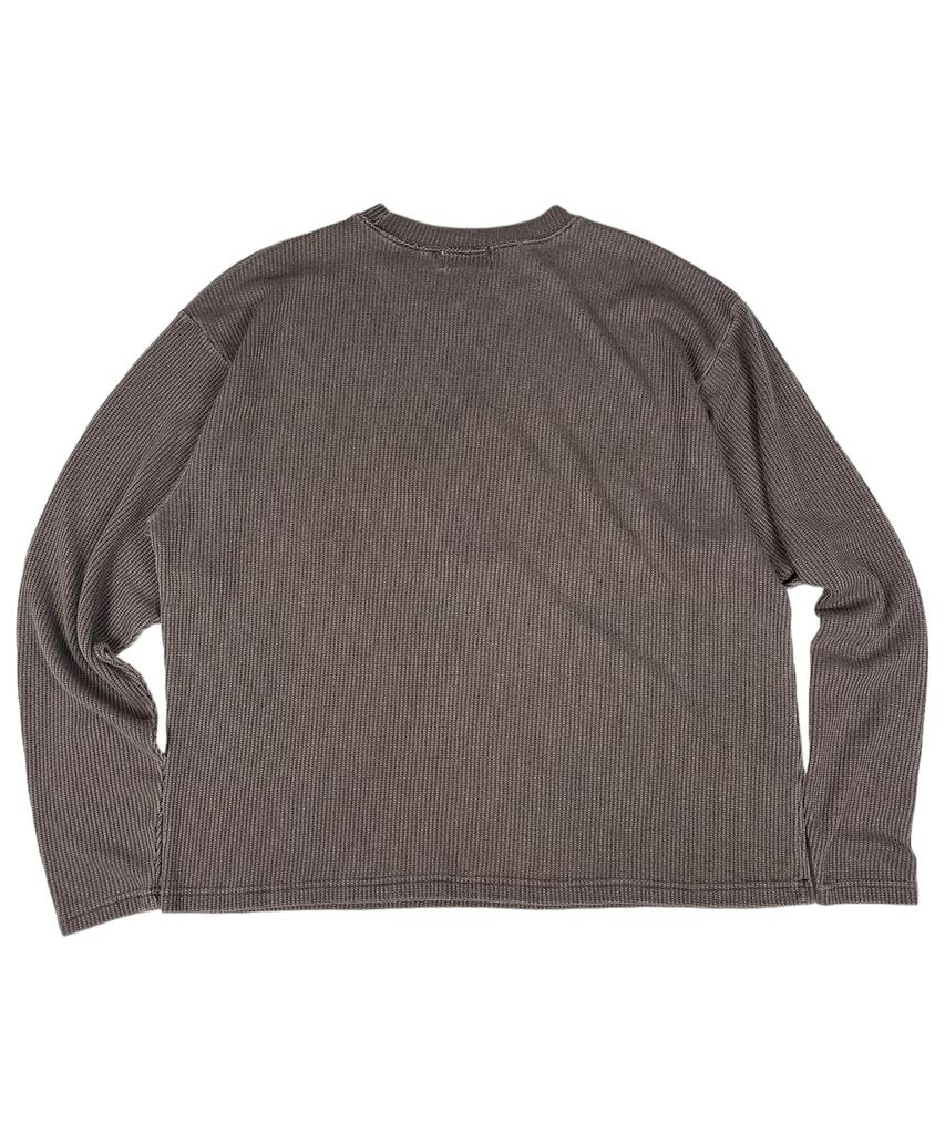 SK8ER ROCK Classic Cross Pigment Oversized Knit ((Brown))