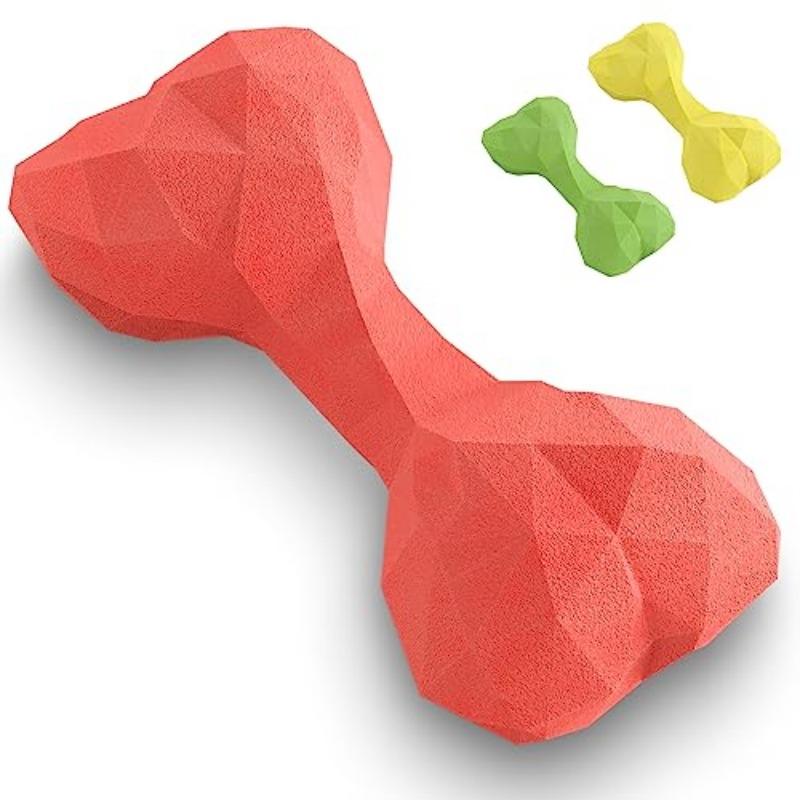 Purrfects EcoBone EXtra Durable Tough Dog Toys For Extreme Chewers (Bone, Pink) - Dog Toys Indestructible Dog Teething Toys Chew Toys For Dogs