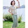 Past Summer New Chinese Style Floral Print Outfit Set for Women