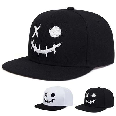 Unisex Xo Smiling Face Embroidery Hip-Hop Hats Outdoor Adjustable Casual Baseball Caps Sunscreen Hat