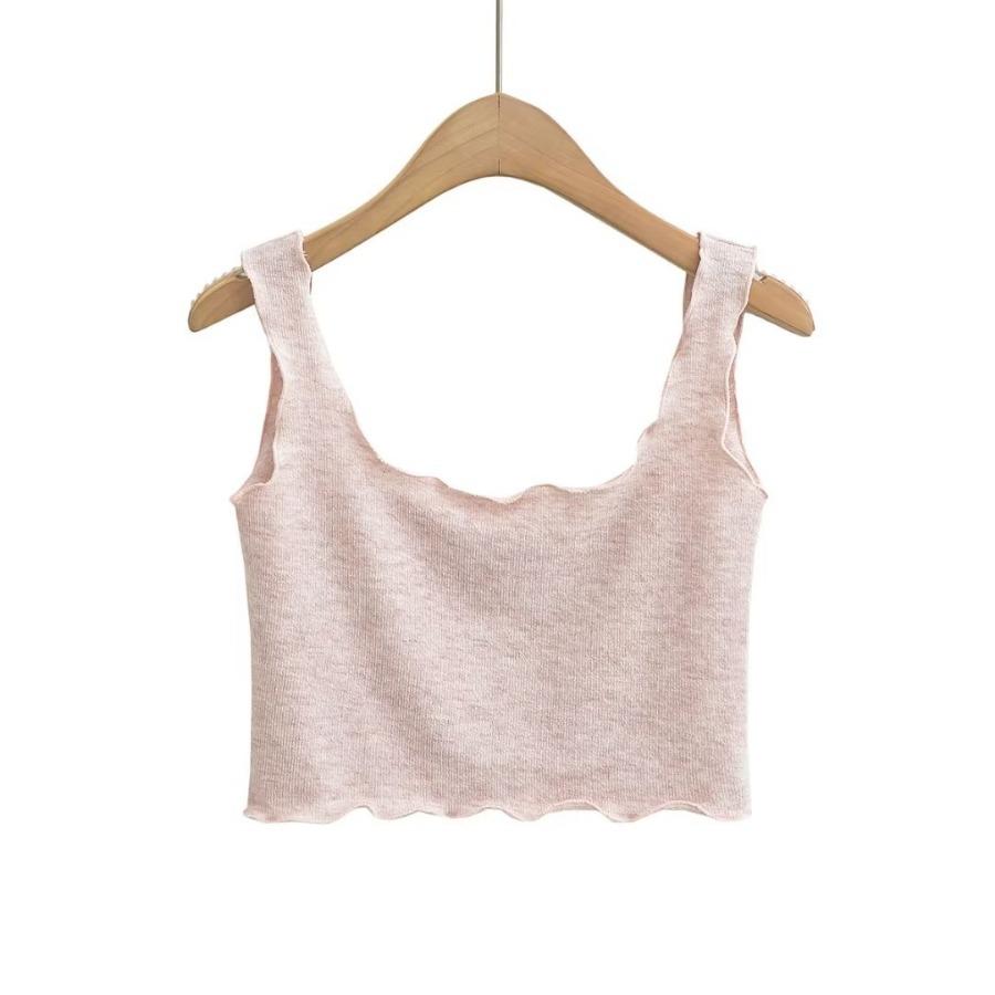 Летние женские вязаные топы без рукавов — фото 7