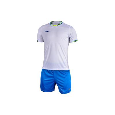 Li Ning Logo Gestreift Bedrucktes Fußballtrikot Set Herren Trikot Weiß AATL103-1