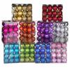 24Pcs 30mm Christmas Tree Balls Small Bauble Hanging Home Party Ornament Decor Xmas Small Bauble New Year Supplies