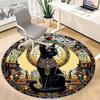 1 Stück Ägyptische Katze Büro Runder Teppich, Indoor-Matte Geeignet für Büro, Unter Bürostühlen Schlafzimmer Wohnzimmer Heimdekoration, Raumdeko