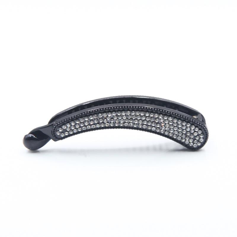 New Color Pan Hair Banana Clip Light Luxury Stone High-end Fashion Ponytail Clip Hair Accessories Hairpin