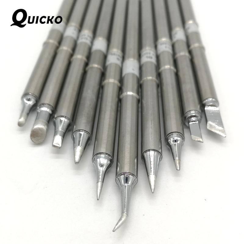 10pcs//set T12 Series Soldering Iron Tip T12-D24 BC2 C4 B2 KU ILS BL BC1 K JI02