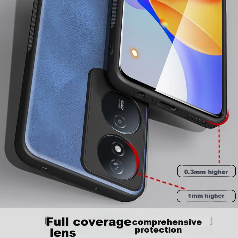 Phone Case for Honor Play 50 Plus, Upgraded Skin-Like Matte Lens Full Protection Silicone Case - Midnight Black