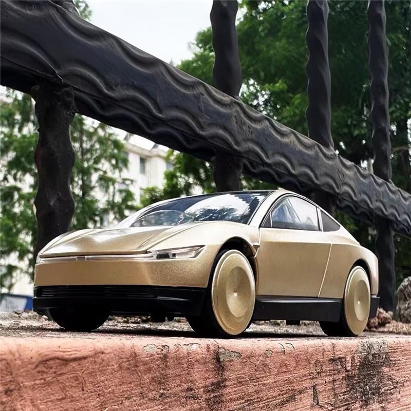 1/32 Tesla CyberCab Robotaxi Alloy Driverless Taxi Car Model Diecast Metal New Energy Car Vehicles Model Sound and Light Kids Toy Gift