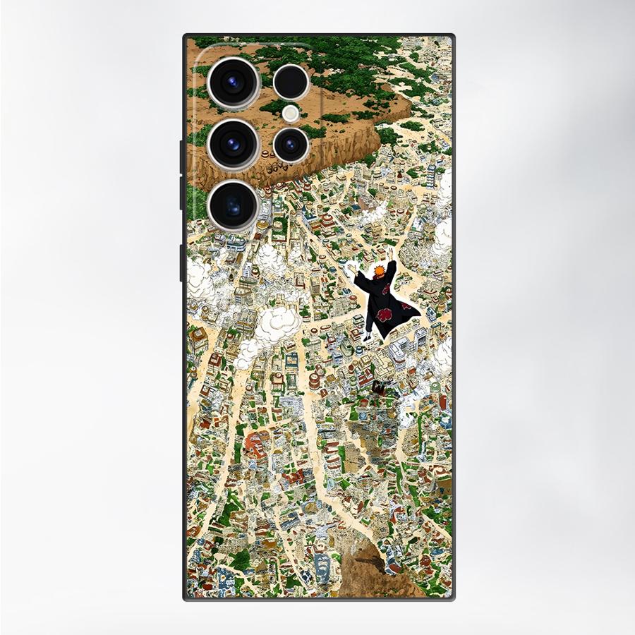 

Black Soft Phone Cover Case for Samsung Galaxy S21 FE S25 Edge S20 S23 Ultra S24 Plus Anime Cool Pain Akatsuki Galaxy S23 Ultra