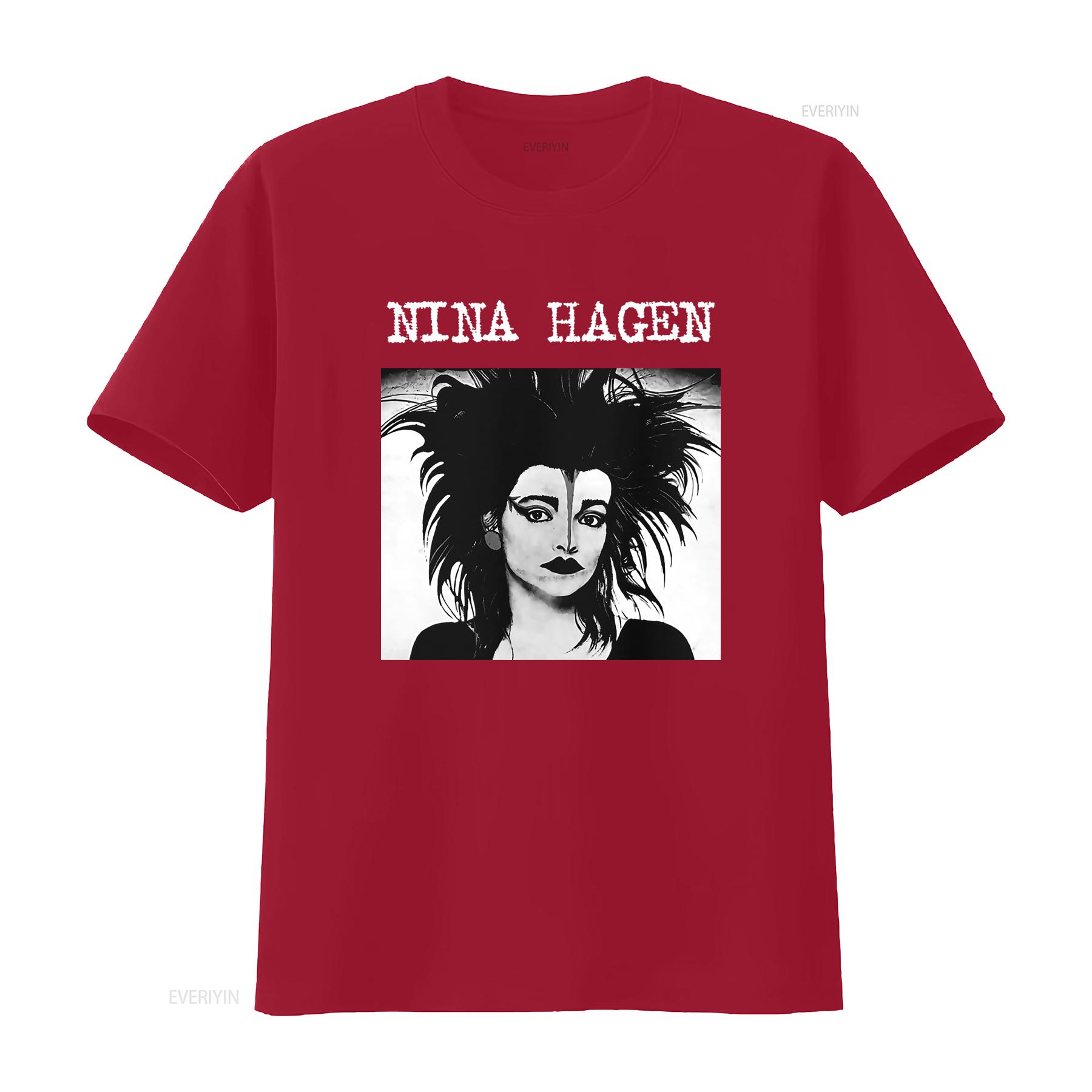 

Nina Hagen Goth Music Punk Style T Shirt Short or Long Sleeve with Slits vintage Washed Slightly Soft Comfortable S