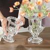 Creative French Style Transparent Glass Vase Decorative Elegant Flower Arrangement Vase Retro Decorative Vase Office