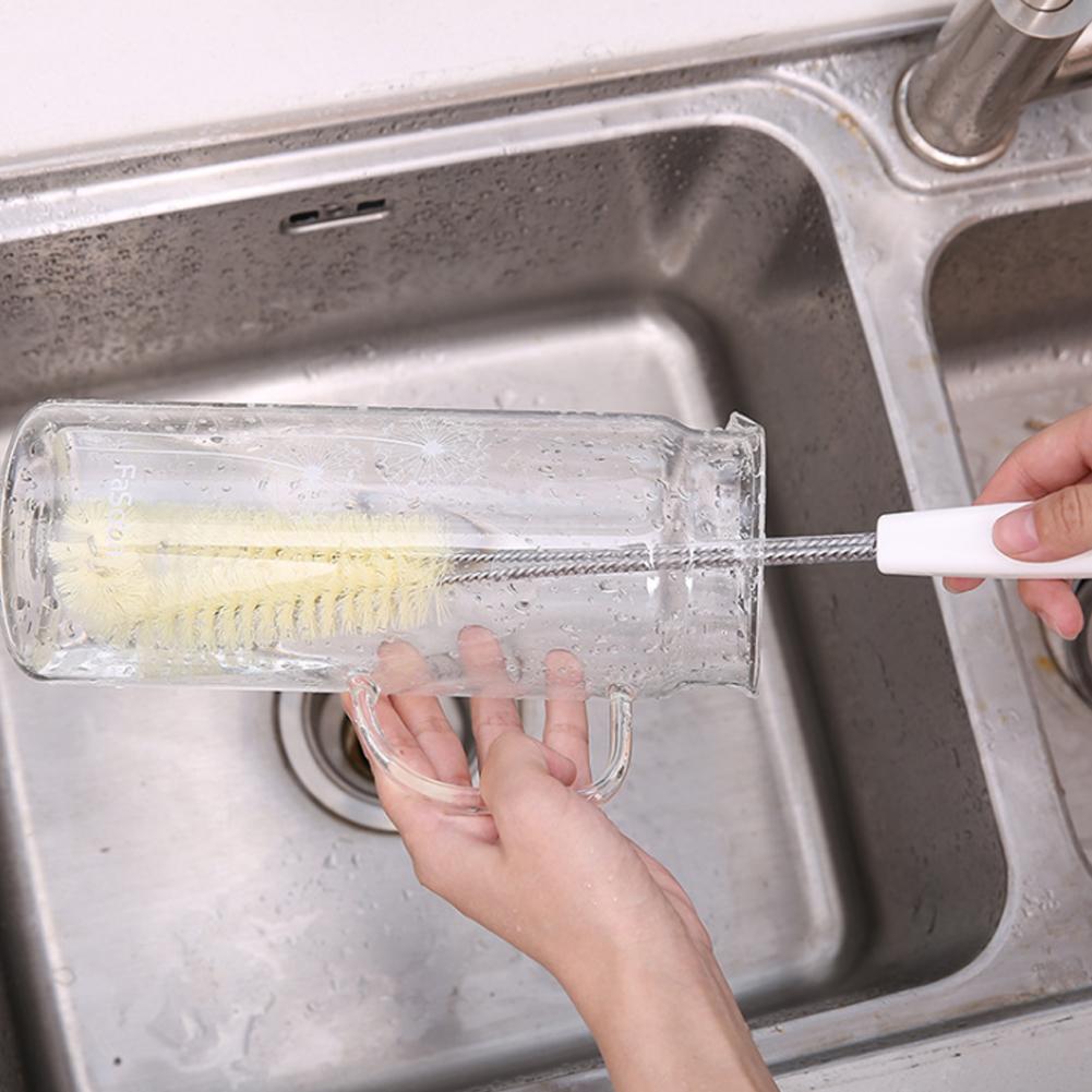 Multifunctional Kitchen Glass Water Bottle Cup Cleaning Brush Pot Cleaner ToolLong Handle